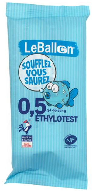 Éthylotest 0,5g/L NF - Le Ballon